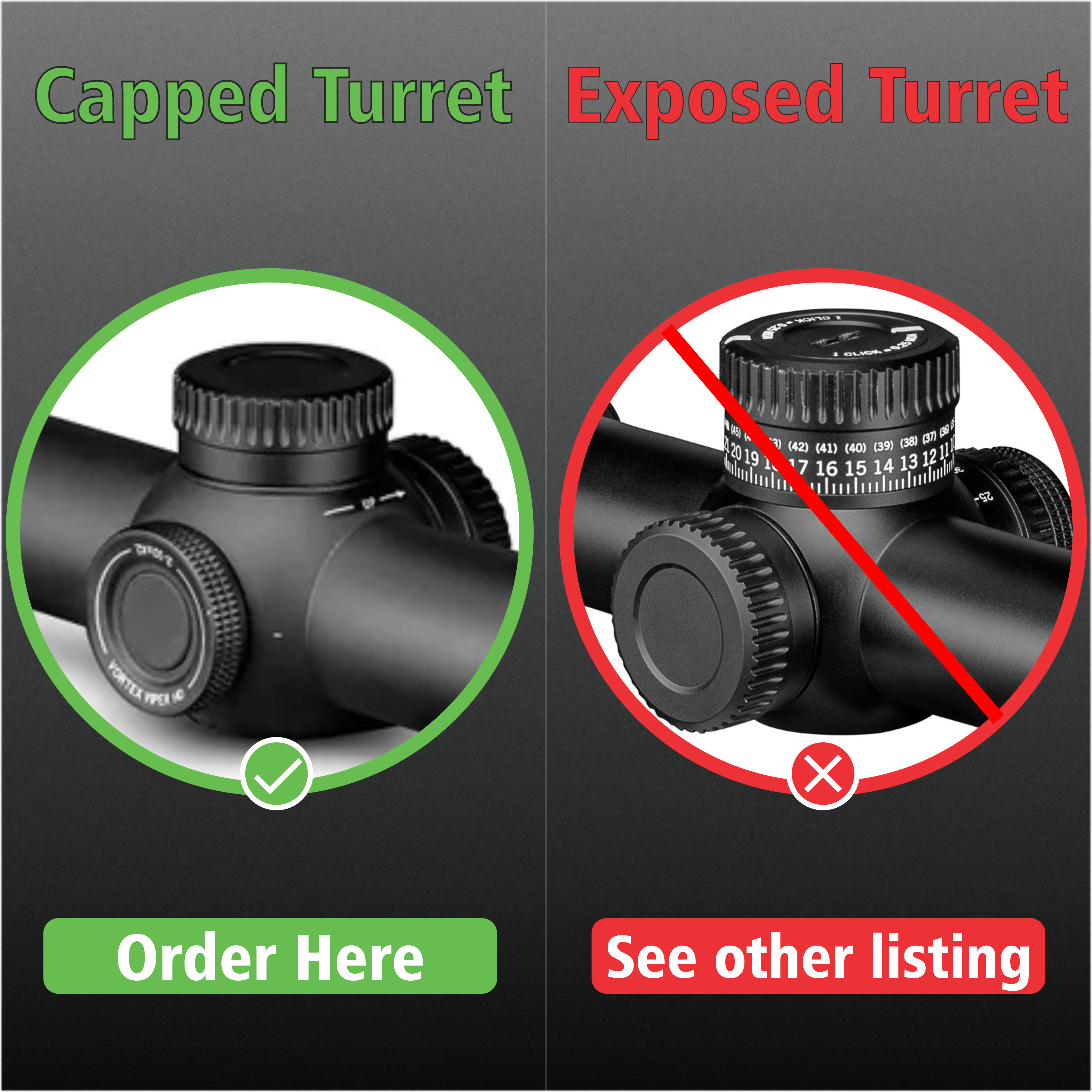 Viper HD w/ Capped Turret (MOA) (3-15x44, 5-25x50)